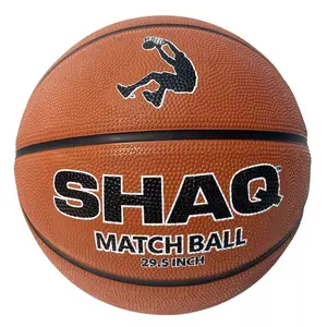 SHAQ Match Ball Composite Basketball Official Size 7 29.5" NBA Standards Durable Grip Indoor Outdoor Use with Mini Pump for Mens Basketball