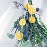 5-Kind Dried Eucalyptus & Lavender Flowers Bundle for Shower - 15''-17'' Natural Preserved Eucalyptus Leaves & Lemon Hanging Plants Decor Decorative Fruit