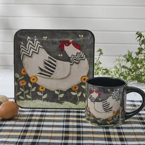 Sussex Hen Salad Dessert Plate Set
