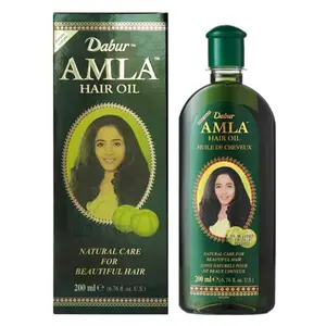Dabur Amla Hair Oil 200ml - Nourishing Indian Oil for Women & Men - All-Natural Ingredients, Moisturizing Formula, Ammonia-Free, Vegetable Extracts Haircare, nourish & protect, Enriched