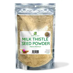 Herb To Body Milk Thistle Seed Powder | Silybum Marianum | Wildcrafted | 4oz Beverage Mixed