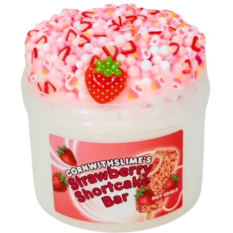 Strawberry Shortcake Bar Slime Floam Texture Scented Strawberry Shortcake Ice Cream Bar