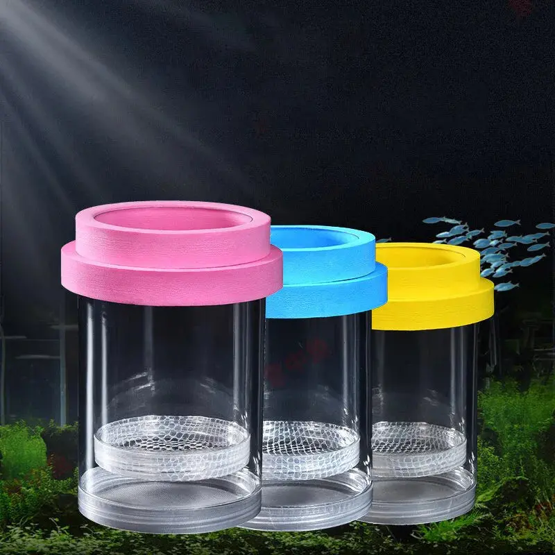 Plastic Floating Fish Nursery Isolation Container, Blue 8.5x13.5cm Aquarium Breeding Box for Fish Care (Pet & Aquatic Supplies)