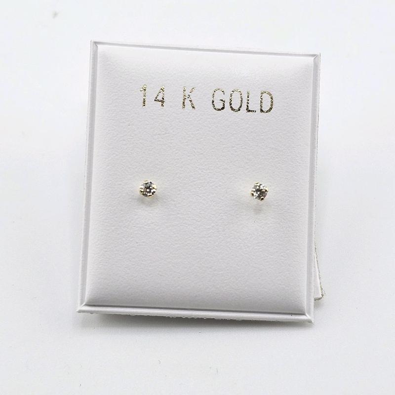 14k Gold Earrings - Simple Design as Displayed in the Image