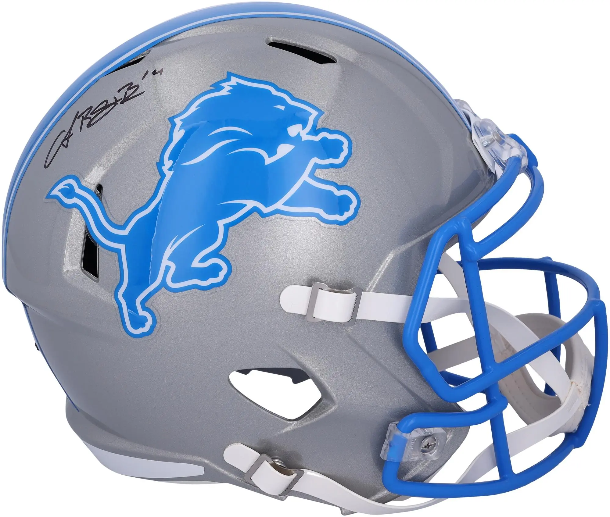 Amon-Ra St. Brown Detroit Lions Autographed 2024 Speed Replica Helmet - Fanatics Authentic Certified