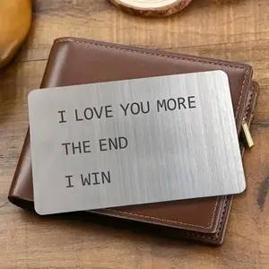 I Love You More Wallet Card • Stainless Steel Wallet Insert • Cute Romantic Gift for Him • Boyfriend Gift • Husband Gift • Anniversary Gift • ‘The End I Win’ Love Note • Perfect Valentine’s Day Gift • Sweet Daily Reminder • Unique Gifts for Men