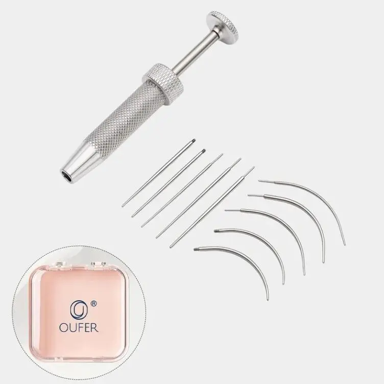Oufer 12Pcs 16G/18G/20G Tool Kit with Bead Gripper Stainless Steel Durable Piercing Grabber Tool for Beginners & Experienced Piercers