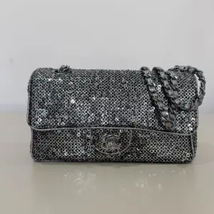 Pre-owned CHANEL 1 Shoulder Bags Sequined Chain Flap Bag MI