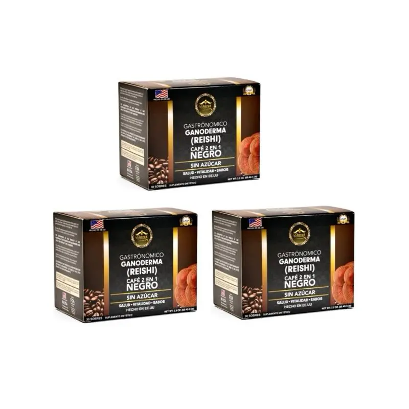 2 In 1 Reishi Ganoderma Black Coffee Set Of 3 Boxes Sugar Free