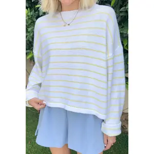 Goldie Lightweight Striped Knit Sweater