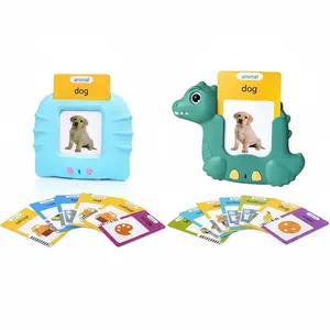 Educational Card Reader & Talking Flash Card Bundle, 2 Sets Battery-Powered Learning Toys with 224 Sight Words, Plastic and ABS Materials, Suitable for Kids Speech and Sight Word Training