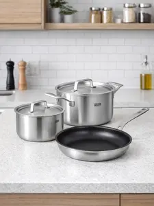 Kuhn Rikon Culinary FivePly 5-Piece Cookware Set – Professional Performance, Swiss Precision