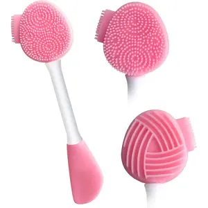 Silicone Face Scrubber Face Mask Brush Exfoliating Lip Cleansing Facial Cleansing/Wash Brush Exfoliator Blackhead Skin Care Tool Makeup Removes Dead & Dry Skin for Women Grils Men