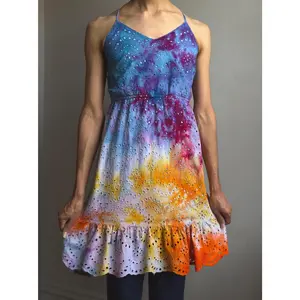 XS - S Ultra Violet Sunset Dress Floral Print Backless Split Thigh Dress summer  outfits