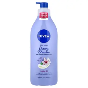 Nivea Oil in Lotion, Cherry Blossom & Jojoba Oil, 16.9 fl oz (500 ml)