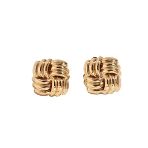 Quilted Stud Earrings