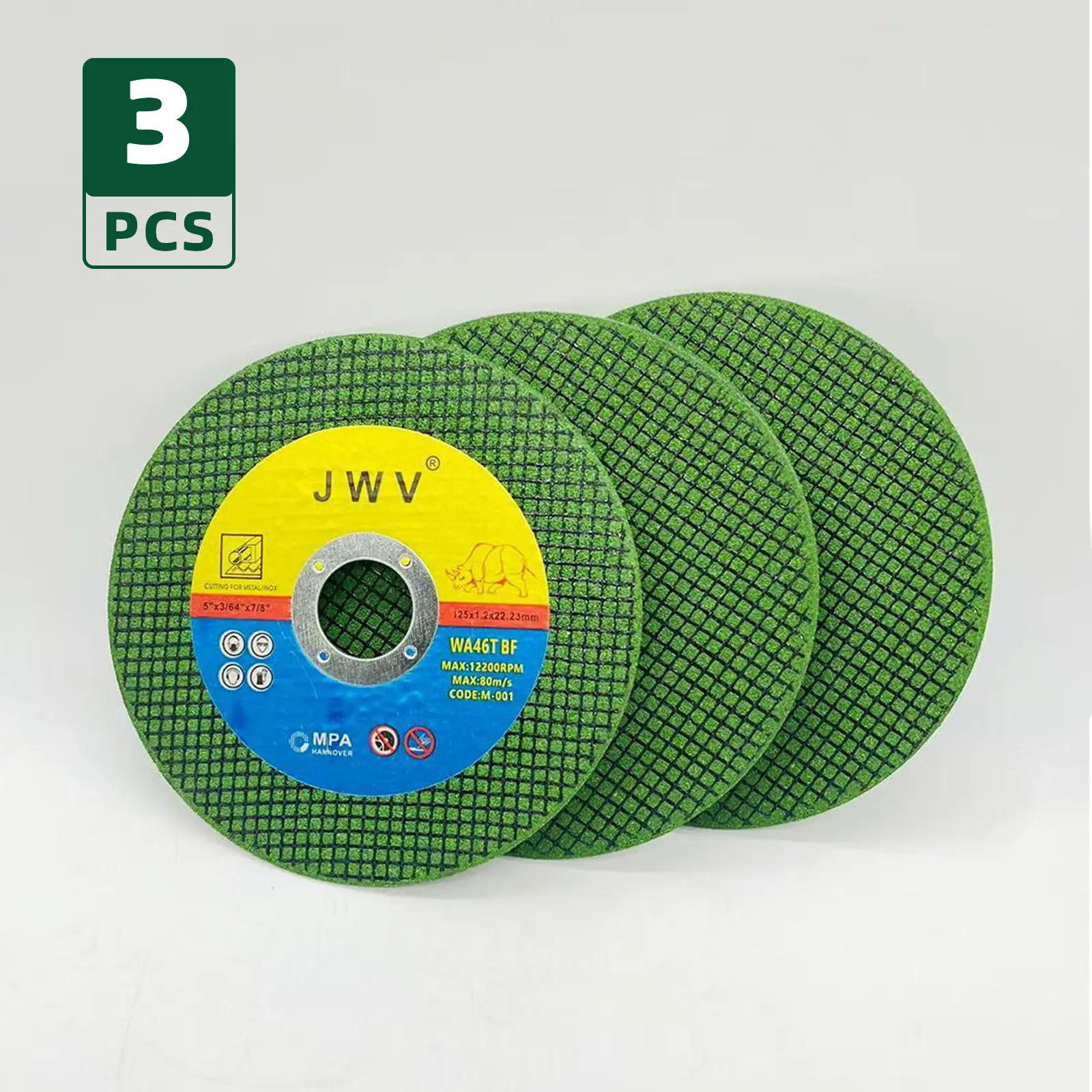 3/6/9pcs 125x22.2mm Abrasive Corundum Resin Cutting Discs, 5-Inch Metal Grinding Wheel Kit for Angle Grinders, Stainless Steel & Iron Cutting