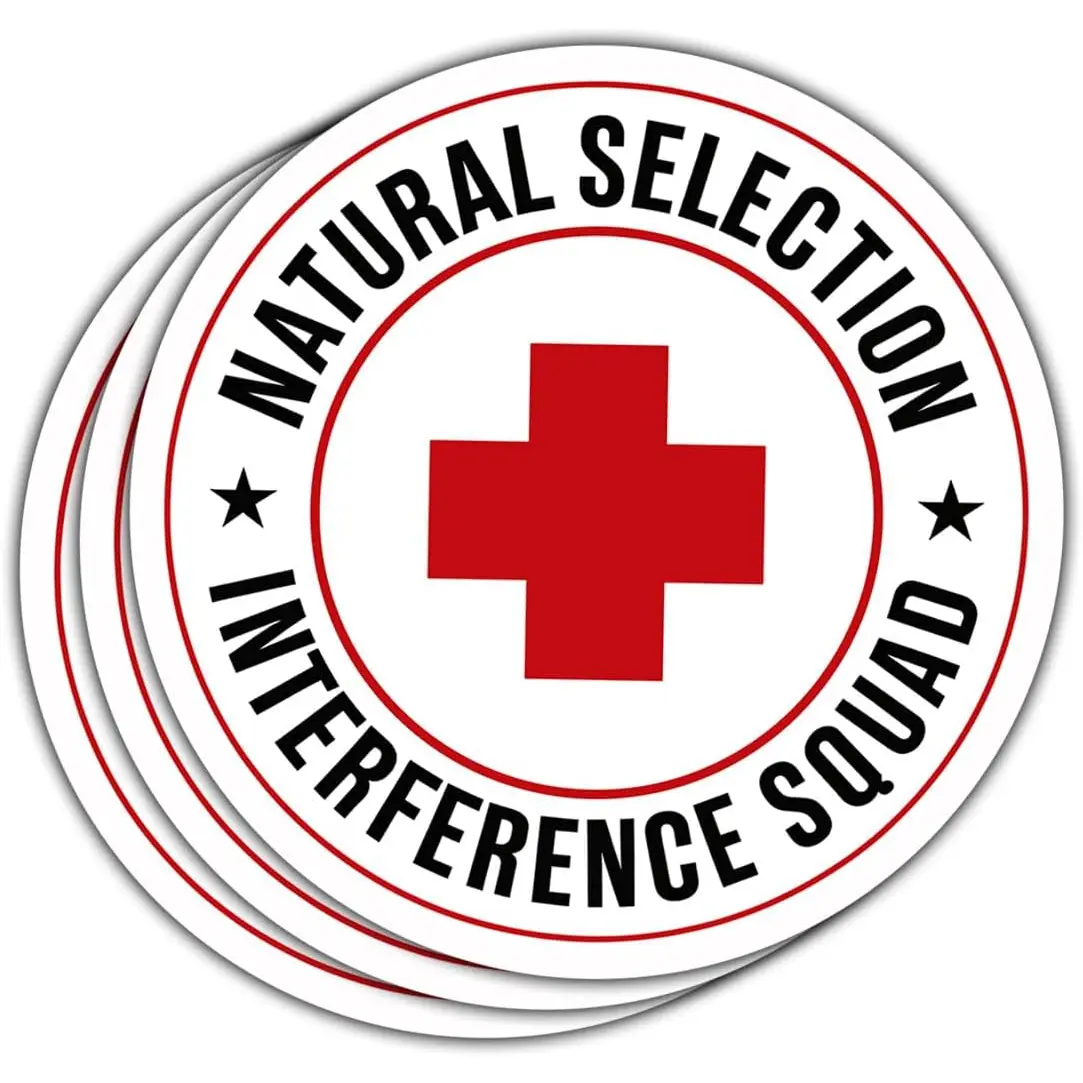 COMBO 3 PCS Natural Selection Interference Squad Sticker, EMT EMS Stickers, Funny Paramedic Medical Nursing Healthcare - Vinyl Sticker 3 Inches