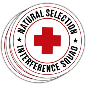 COMBO 3 PCS Natural Selection Interference Squad Sticker, EMT EMS Stickers, Funny Paramedic Medical Nursing Healthcare - Vinyl Sticker 3 Inches