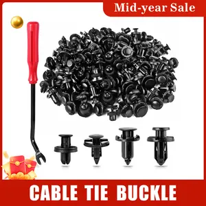 HE31 150PCS Durable Plastic Car Clips Kit - 6 Sizes Hole Plastic Rivets Retainers, Fender Push Pin Fasteners, Bumper Body Screws, Easy to Install Automotive Fasteners & Clips Vehicle Accessories