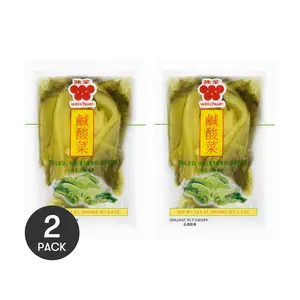 2 Pack WEI CHUAN Salted Pickled Mustard Greens - Authentic Chinese Flavor, 10.5oz Each Bag