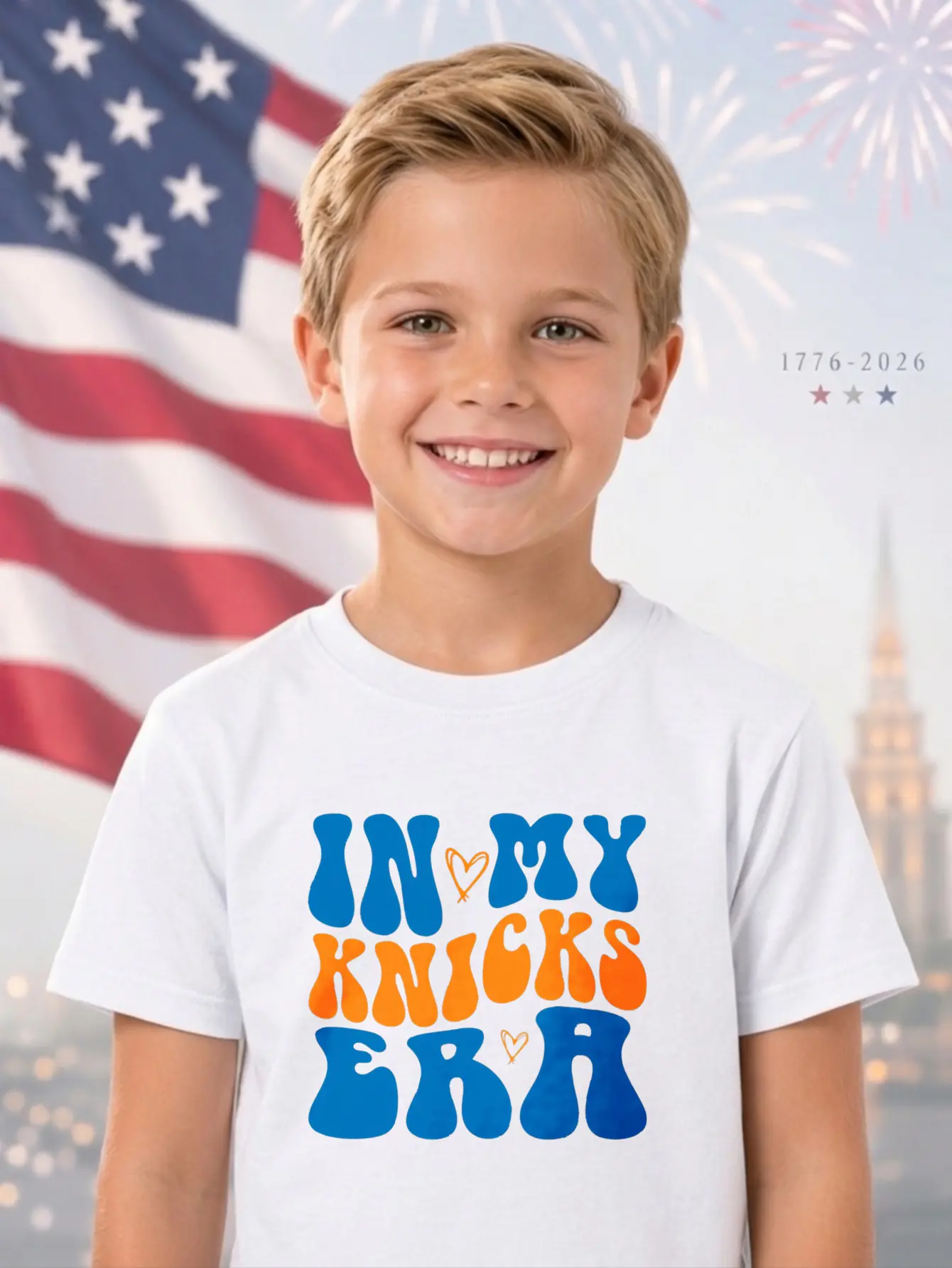 MAWOTEA 2026 New York Knicks Fan 'In My Knicks Era' T-shirt for Kids Boys and Girls,100% Cotton Made from Age 3-13 Years
