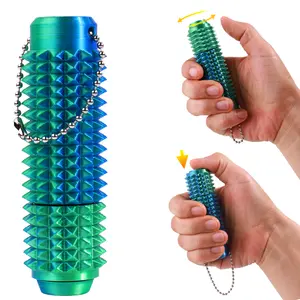 Pocket-Sized Anxiety Calmer 3D Printed Spiky Fidget Keychain for Stress Focus Compact Design Lightweight Durable Tactile Experience Versatile Use Concentration