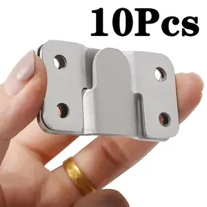 10pcs Stainless Steel Hanging Buckle Insert Picture Frame Mirror Frame Hanging Picture Buckle Bed Mirror Picture Frame Buckle Steel Snap Hooks Wall Hanging Fastener