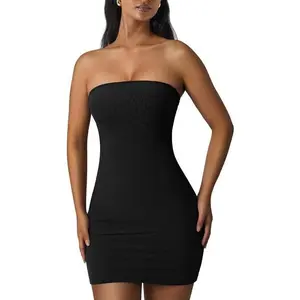 Women's Sexy Tube Sleeveless Bodycon Cocktail Party Mini Dress