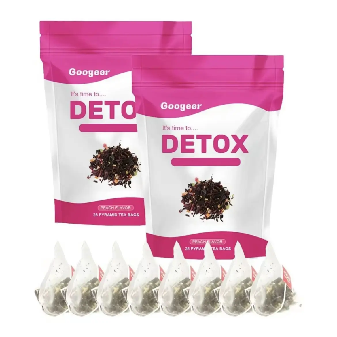 Herbal Detox Tea Blend (Health Supplement)28 Natural Ingredient Tea Bags, Peach-Flavored Wellness Beverage, Herbal Tea Blend