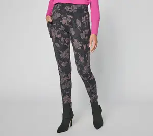 LOGO Layers by Lori Goldstein Petite Printed Leggings with Pockets