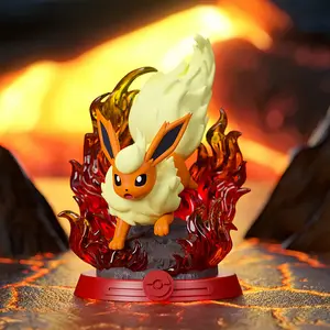 MINISO Official Style Pokémon Eevee Evolutions Blind Box,4.17"-4.8" Premium Anime Eeveelution Mystery Box Action Figure with Effect Base,Aesthetic Room Gaming Setup Decor,Kawaii Desk Decor Pokémon Gift for Fans