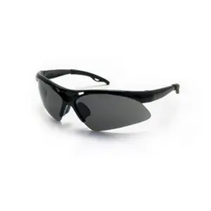 Diamondback Wrap-Around Safety Glasses, SAS Safety Model SA540-0201, Black Frame, Shade Lens, Polycarbonate, Anti-Fog Coat & Scratch-Resist Coatings for Cycling, Outdoor Activities