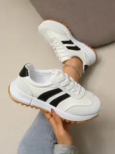 Women's Vintage Running Shoes, Classic Lightweight Comfortable Non-Slip Casual Sneakers, Stylish Retro Colorblock Design