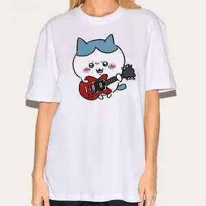 Funny Chiikawa Hachiware Play Bass Shirt Sweatshirt, Cute Japanese Anime Manga Inspired Shirt, Unisex Shirt, Birthday gift for Men Women