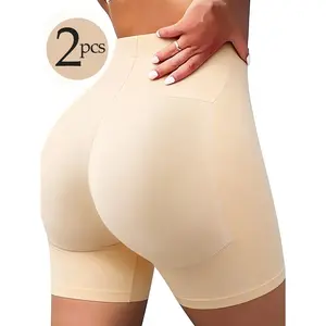 2pcs High Waist Butt Lifter Boyshorts - Tummy Control Butt Enhancer Underwear with Padded Hip Lift, Invisible Body Shaper Suitable for Daily Wear, Sculpting Panties for Curves & Postpartum