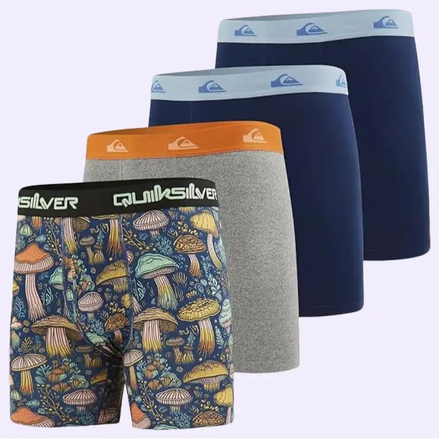 Quicksilver Mens Underwear 4 Pack Boxers For Men Supersoft Brushed Polyester Mens Boxer Briefs