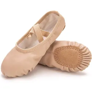 Ballet Shoes for Girls/Toddlers/Kids/Women, Leather Yoga Shoes/Ballet Slippers for Dancing