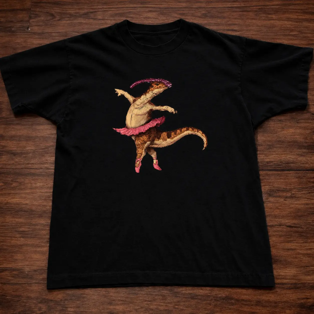 Gildan Women's T-shirt, dinosaur ballet tee, Funny Dinosaur Ballet Shirt, Ballerina Dino Graphic Tee, Cute Dancing Dinosaur T-Shirt, Ballet Lover Gift, Funny Animal Tee, Whimsical Graphic Shirt, Unisex Dino Tee