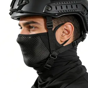 Cycling sun protection face mask, breathable ice silk head cover, men's ear-hanging triangular scarf, face and neck protection, UV-resistant fishing neck gaiter