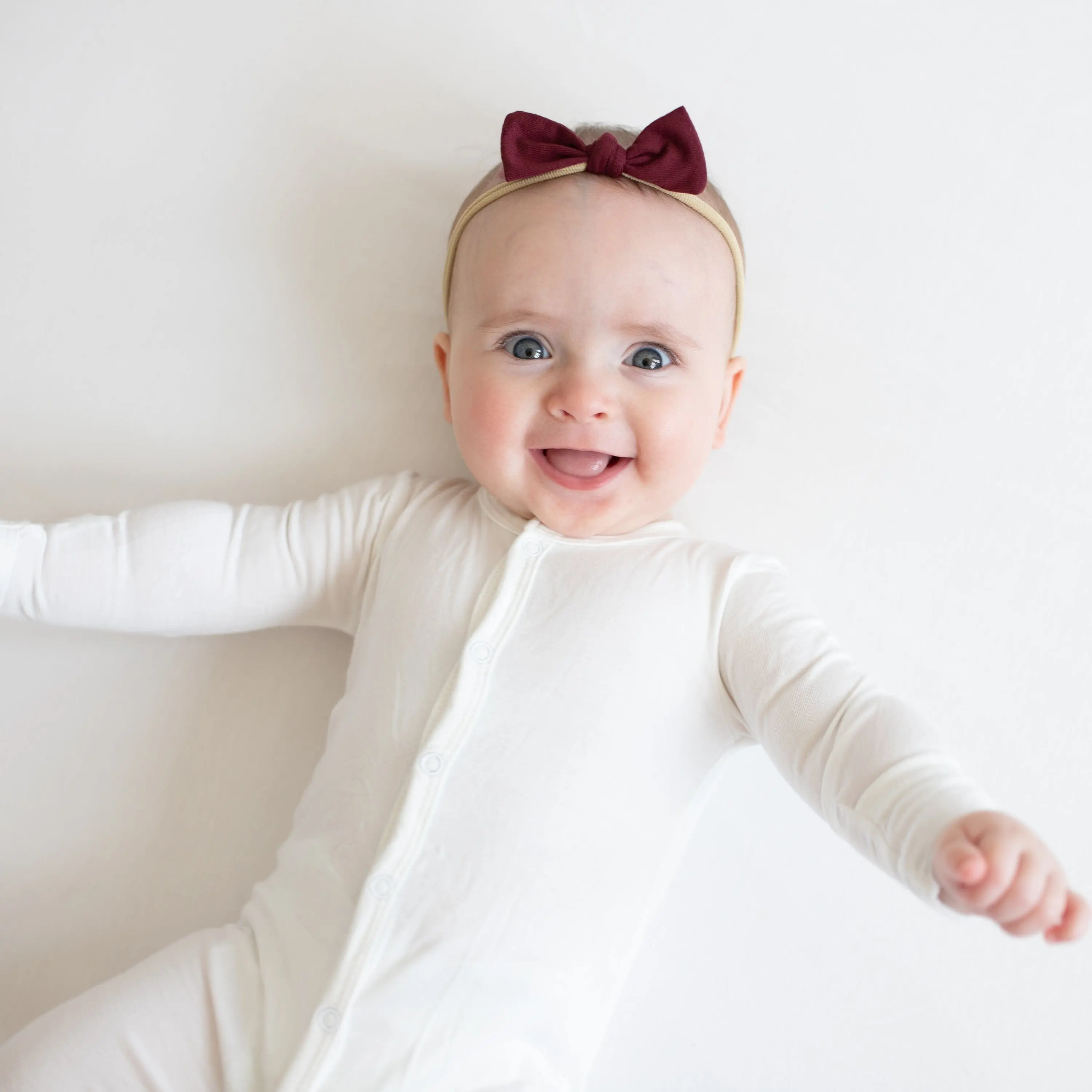 Tiny Nylon Bow in Burgundy Tiny Nylon Bow in Burgundy