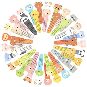 100/200pcs 10.5cm Paper Ruler Bookmarks, Cute Animal Pattern Multifunctional Ruler Bookmark for School Office, Creative Stationery Gift Practical Rewards for Students