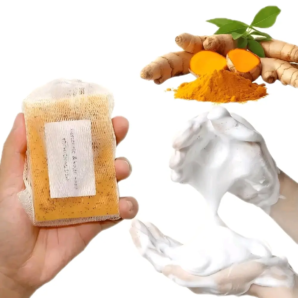 Tumeric & Kojic Soap Cleanser Facial Wash for Skin Repair - Turmeric & Kojic Brightening Soap for Daily Use - Ideal for All Skin Types