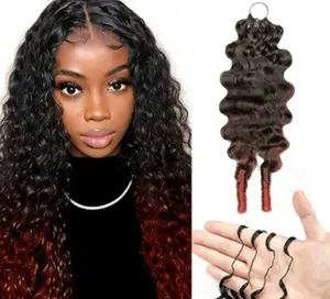 MORGENSTAR  Burmese Curly Feather Hair Copper 1B/350 16-24 Inch Invisible Human Hair Extensions