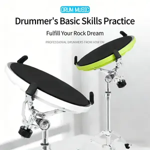 Carbon Fiber 10 Inch Silent Practice Pad with Metronome, Helps Student Drummers Daily Practice and Exam Preparation