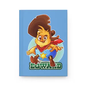 Egward Cowboy Chick Hardcover Journal | Kids Notebook, Blue Matte