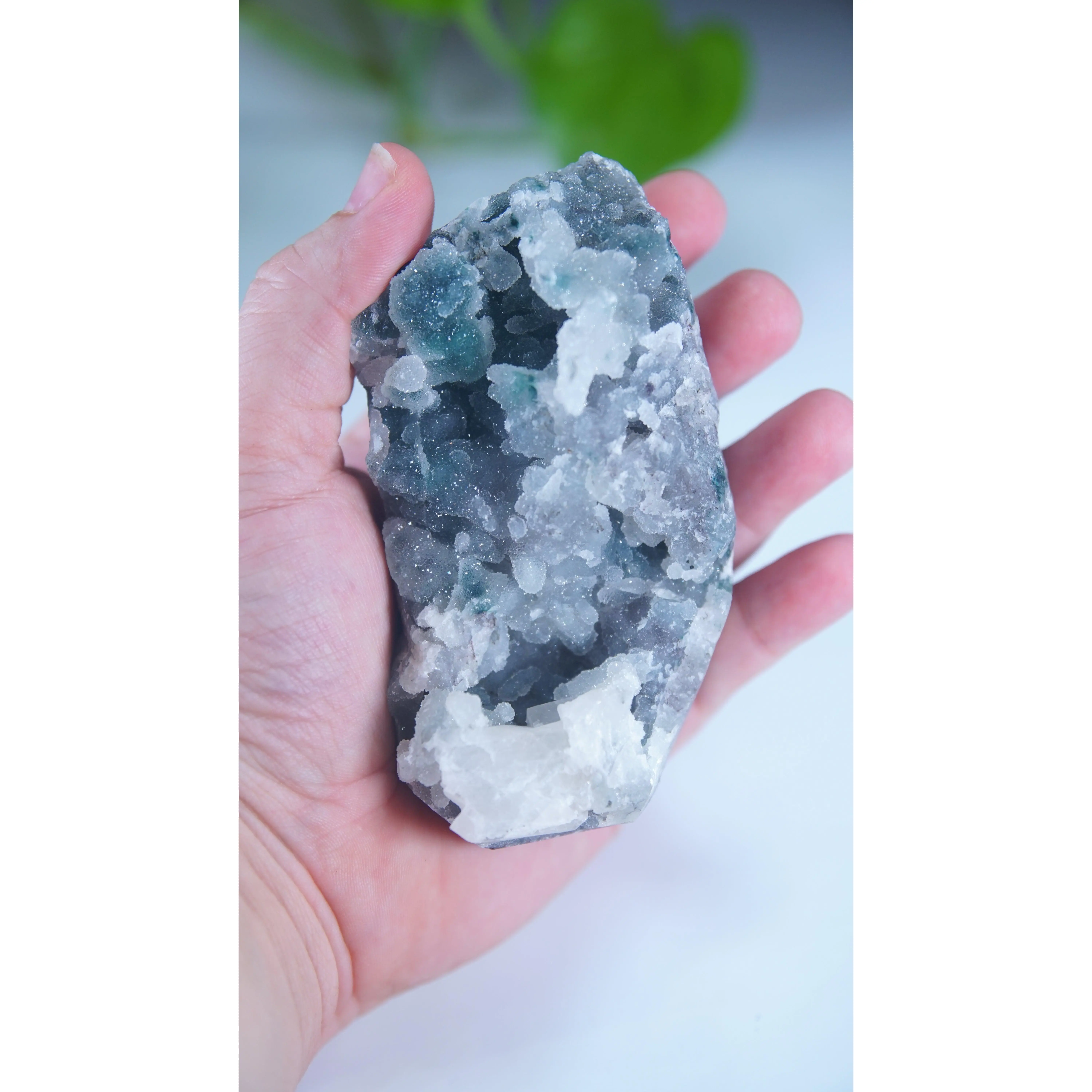 Diamond Apophyllite Blue Chalcedony Sugar Druzy Cluster | High Quality Diamond Apophyllite | US Seller