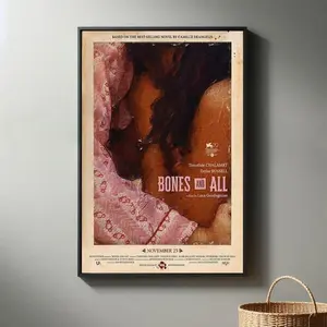 Bones and All Movie Posters | High Quality Canvas Print I 2025 Movie Poster | Modern Room Decorative Arts | Popular Film Gift