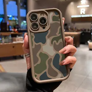 Soft Phone Case for iPhone 17 16 Pro Max 15 Plus 14 13 12 11  Air XR XS E Camouflage Harmony Pattern TPU Bumper Camera Lens Protection Lightweight Shockproof Cover Rugged Durable Phone Cover Shockproof Protective Casing Accessories