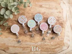 Badge Reel, Retro Id Badge Holder, Cute Stocking Stuffers for Women, Teacher/Nurse Id Card Holder, Retractable Badge Reels, Teacher Appreciation Gift